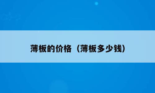 薄板的价格（薄板多少钱）