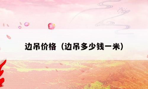 边吊价格（边吊多少钱一米）