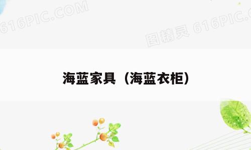 海蓝家具（海蓝衣柜）