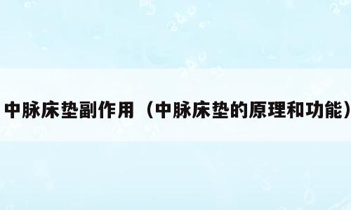 中脉床垫副作用（中脉床垫的原理和功能）