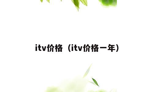 itv价格（itv价格一年）