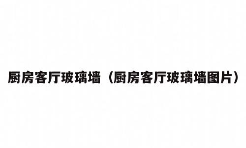 厨房客厅玻璃墙（厨房客厅玻璃墙图片）