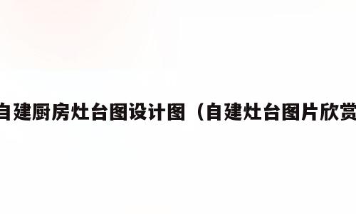 自建厨房灶台图设计图（自建灶台图片欣赏）