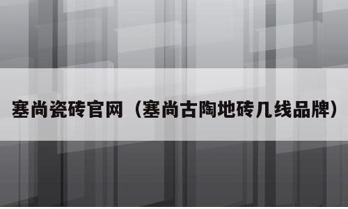 塞尚瓷砖官网（塞尚古陶地砖几线品牌）