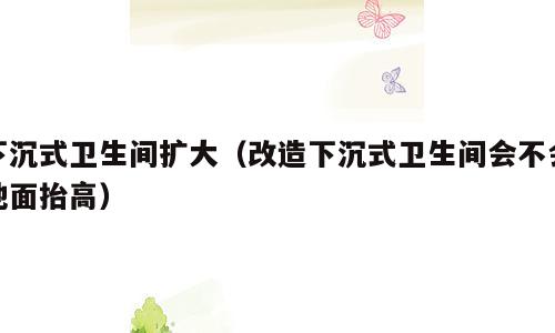 下沉式卫生间扩大（改造下沉式卫生间会不会地面抬高）
