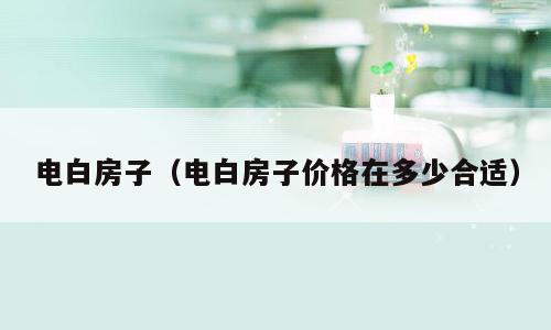 电白房子（电白房子价格在多少合适）