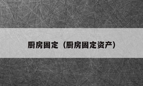 厨房固定（厨房固定资产）
