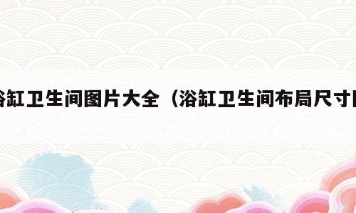 浴缸卫生间图片大全（浴缸卫生间布局尺寸图）