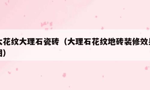 大花纹大理石瓷砖（大理石花纹地砖装修效果图）