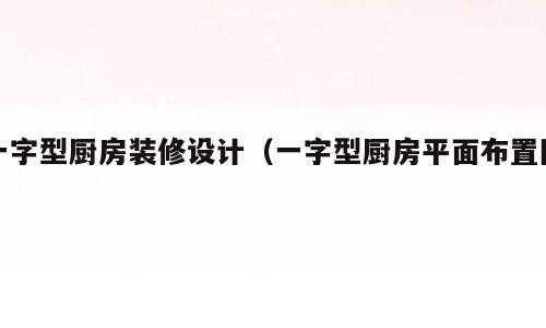 一字型厨房装修设计（一字型厨房平面布置图）