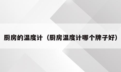 厨房的温度计（厨房温度计哪个牌子好）
