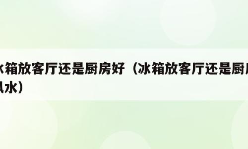 冰箱放客厅还是厨房好（冰箱放客厅还是厨房风水）
