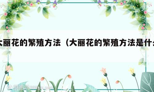 大丽花的繁殖方法（大丽花的繁殖方法是什么）