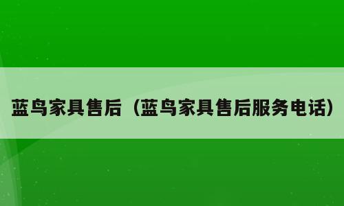 蓝鸟家具售后（蓝鸟家具售后服务电话）