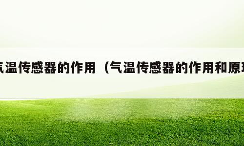 气温传感器的作用（气温传感器的作用和原理）
