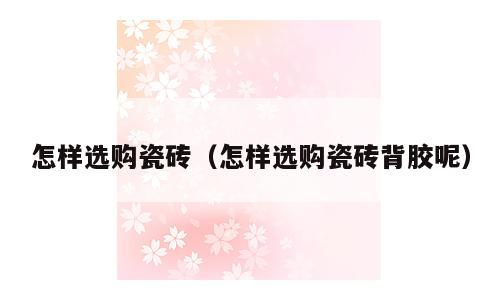 怎样选购瓷砖（怎样选购瓷砖背胶呢）