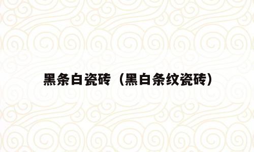 黑条白瓷砖（黑白条纹瓷砖）