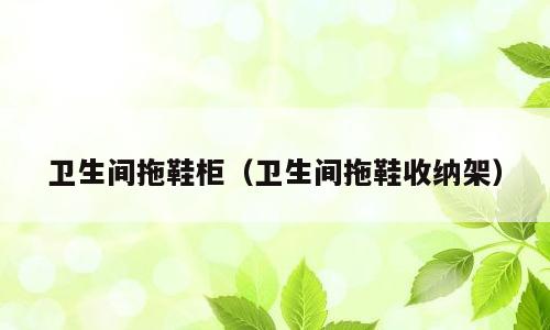 卫生间拖鞋柜（卫生间拖鞋收纳架）