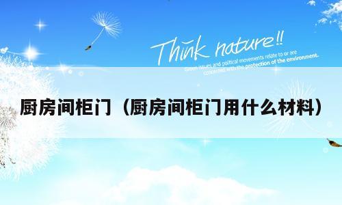 厨房间柜门（厨房间柜门用什么材料）