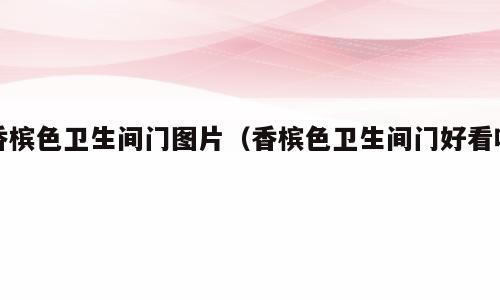 香槟色卫生间门图片（香槟色卫生间门好看吗）