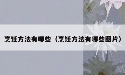 烹饪方法有哪些（烹饪方法有哪些图片）