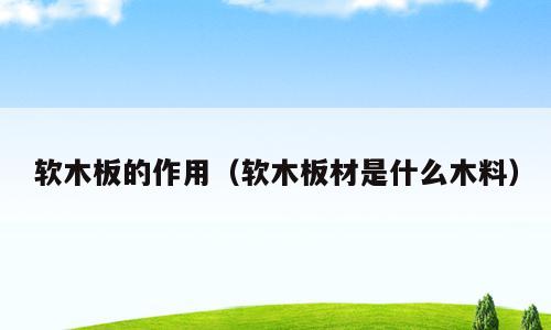 软木板的作用（软木板材是什么木料）