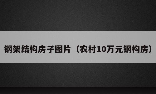 钢架结构房子图片（农村10万元钢构房）