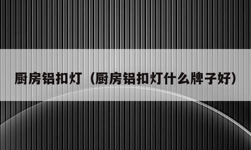 厨房铝扣灯（厨房铝扣灯什么牌子好）