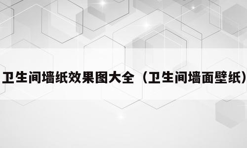 卫生间墙纸效果图大全（卫生间墙面壁纸）