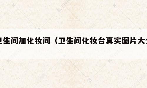卫生间加化妆间（卫生间化妆台真实图片大全）