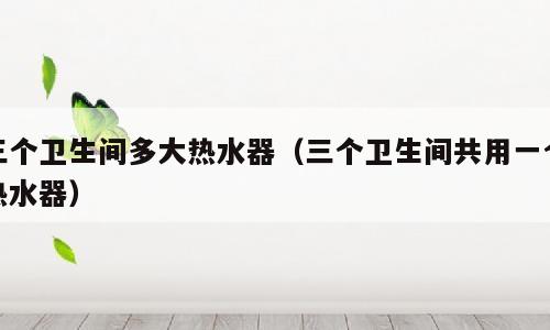 三个卫生间多大热水器（三个卫生间共用一个热水器）