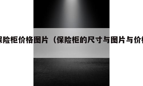 保险柜价格图片（保险柜的尺寸与图片与价格）