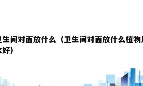 卫生间对面放什么（卫生间对面放什么植物风水好）