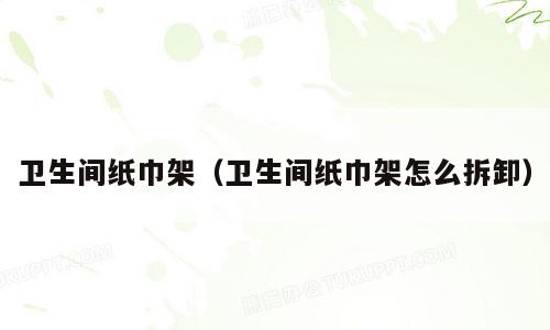 卫生间纸巾架（卫生间纸巾架怎么拆卸）