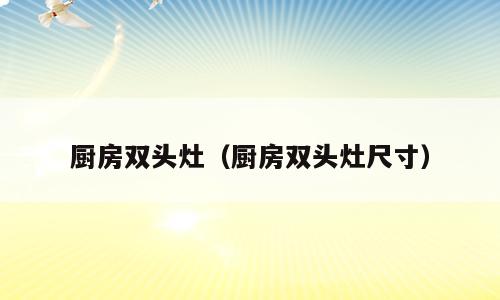 厨房双头灶（厨房双头灶尺寸）