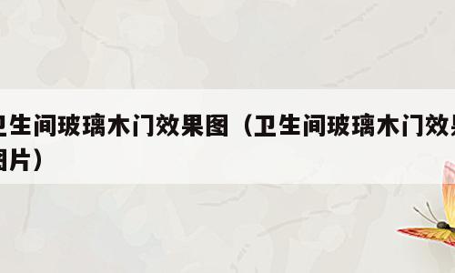 卫生间玻璃木门效果图（卫生间玻璃木门效果图片）