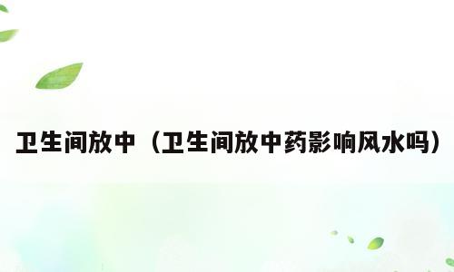 卫生间放中（卫生间放中药影响风水吗）