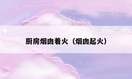 厨房烟囱着火（烟囱起火）