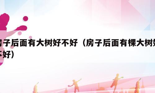 房子后面有大树好不好（房子后面有棵大树好不好）