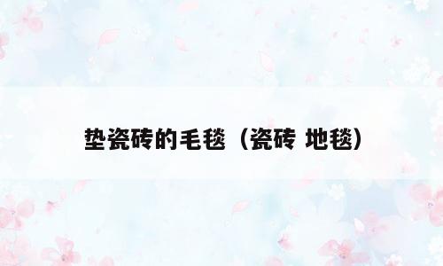 垫瓷砖的毛毯（瓷砖 地毯）