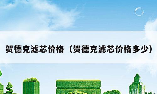 贺德克滤芯价格（贺德克滤芯价格多少）