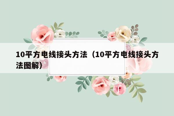 10平方电线接头方法（10平方电线接头方法图解）