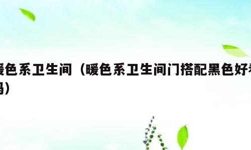 暖色系卫生间（暖色系卫生间门搭配黑色好看吗）