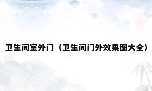 卫生间室外门（卫生间门外效果图大全）