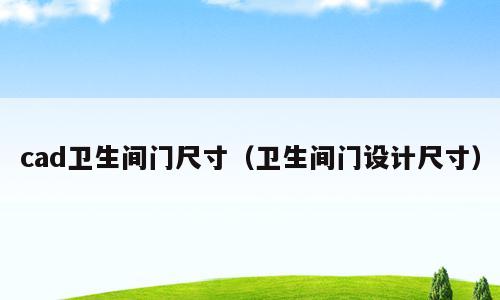 cad卫生间门尺寸（卫生间门设计尺寸）