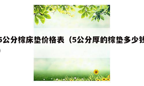 5公分棕床垫价格表（5公分厚的棕垫多少钱）