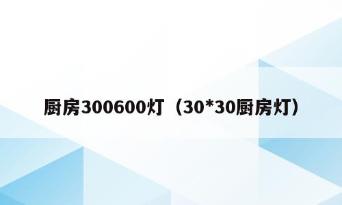 厨房300600灯（30*30厨房灯）