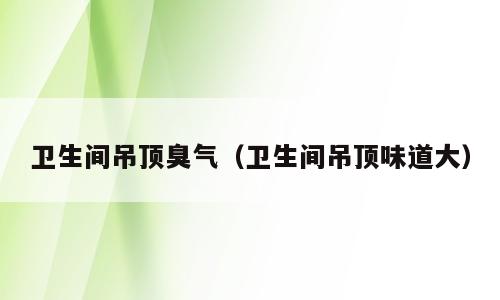 卫生间吊顶臭气（卫生间吊顶味道大）