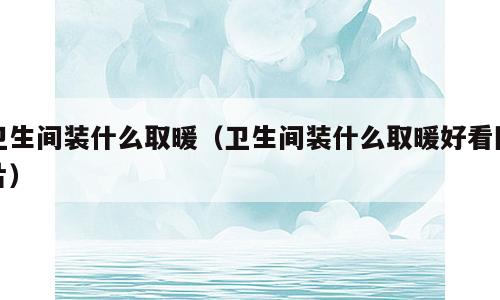 卫生间装什么取暖（卫生间装什么取暖好看图片）