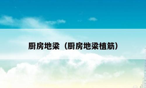 厨房地梁（厨房地梁植筋）